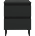 Linea Noir Bedside Tables (Set of 2)